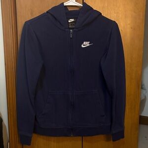Nike Kids Dark Blue Zip-Up Hoodie